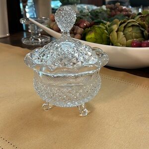 Vintage Crystal Glass Candy / Nut Dish